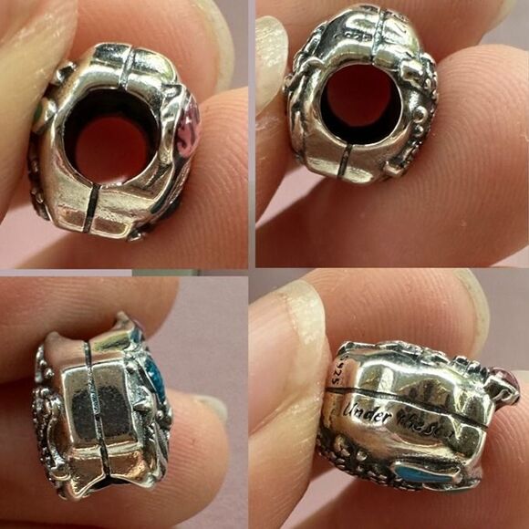 NWOT Ariel Little Mermaid Seashell Disney x Pandora FIT Silver Charm - Picture 5 of 8